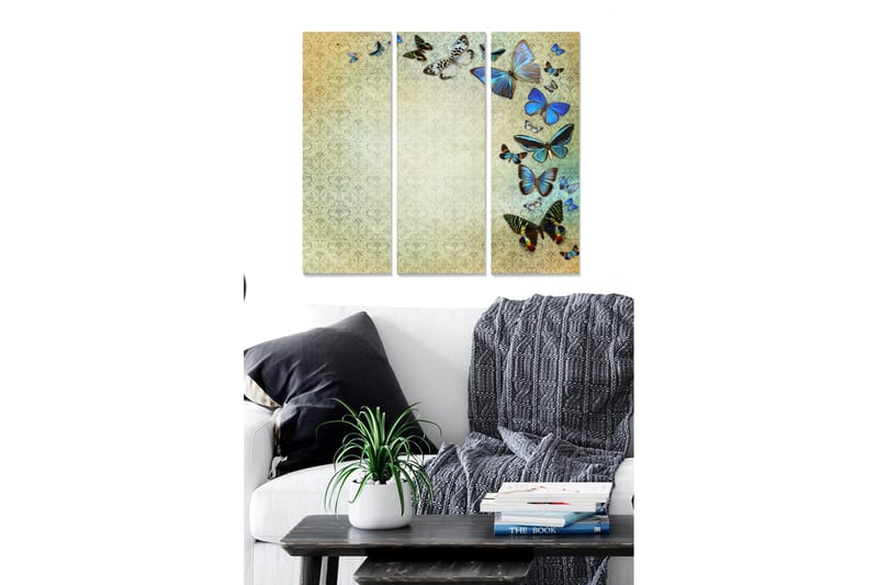 CANVASTAVLA Floral 3-pack Flerfärgad 20x50 cm - Inredning & dekor - Tavlor & konst - Canvastavla