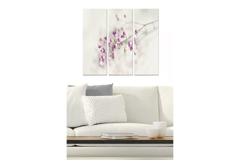 CANVASTAVLA Floral 3-pack Flerfärgad 20x50 cm - Inredning & dekor - Tavlor & konst - Canvastavla