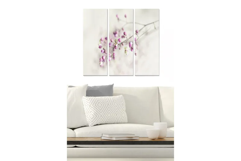 Canvastavla Floral 3-pack Flerfärgad - 20x50 cm - Inredning & dekor - Tavlor & konst - Canvastavla