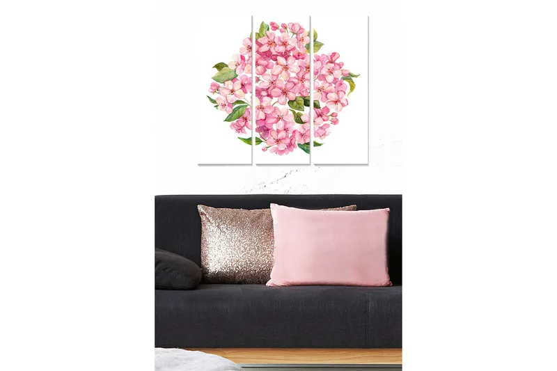 Canvastavla Floral 3-pack Flerfärgad - 20x50 cm - Inredning & dekor - Tavlor & konst - Canvastavla