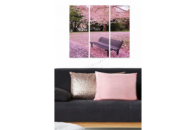 Canvastavla Floral 3-pack Flerfärgad, 20x50 cm