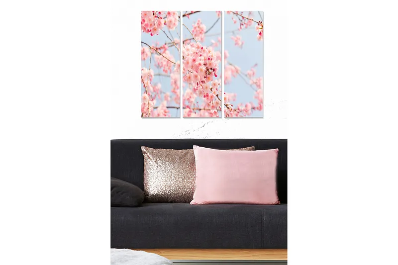 Canvastavla Floral 3-pack Flerfärgad - 20x50 cm - Inredning & dekor - Tavlor & konst - Canvastavla