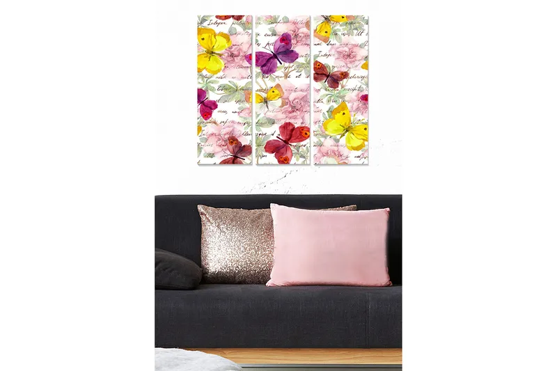 Canvastavla Floral 3-pack Flerfärgad - 20x50 cm - Inredning & dekor - Tavlor & konst - Canvastavla