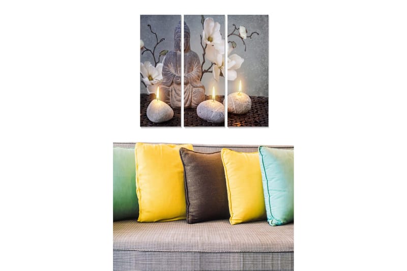 Canvastavla Floral 3-pack Flerfärgad - 20x50 cm - Inredning & dekor - Tavlor & konst - Canvastavla