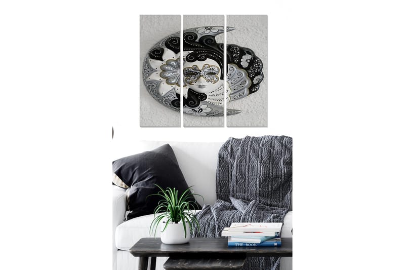 Canvastavla Floral 3-pack Flerfärgad, 20x50 cm