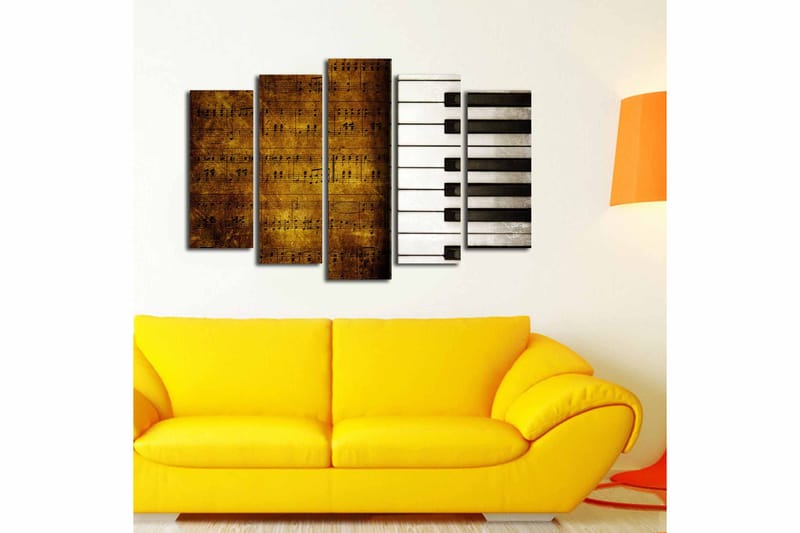 Canvastavla Floral 5-pack Flerfärgad - 19x60 cm - Inredning & dekor - Tavlor & konst - Canvastavla