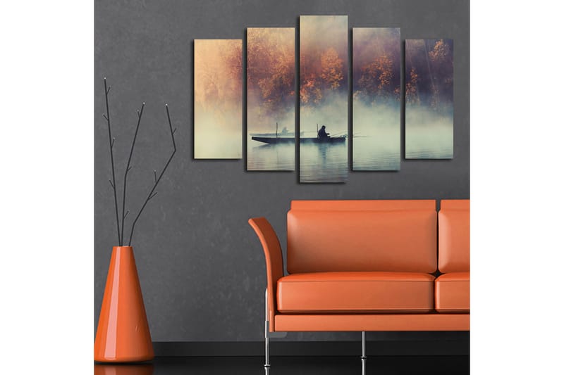 CANVASTAVLA Floral 5-pack Flerfärgad 19x60 cm - Inredning & dekor - Tavlor & konst - Canvastavla
