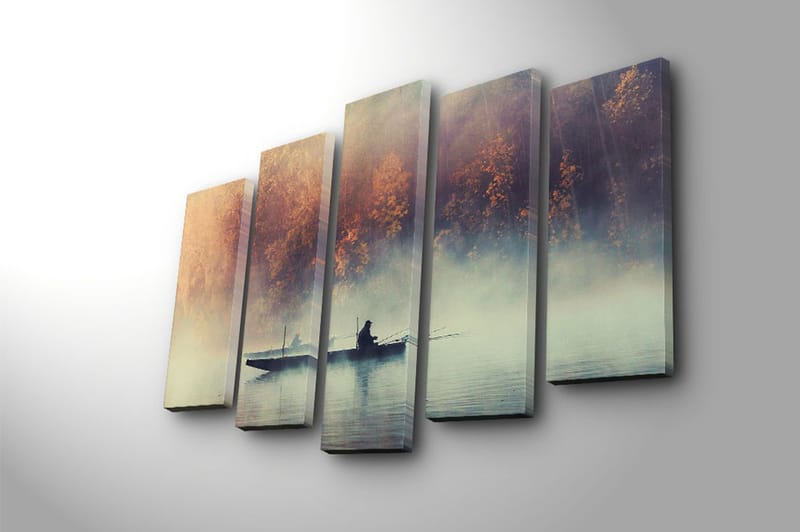 CANVASTAVLA Floral 5-pack Flerfärgad 19x60 cm - Inredning & dekor - Tavlor & konst - Canvastavla