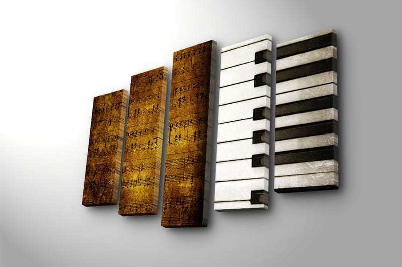 Canvastavla Floral 5-pack Flerfärgad - 19x60 cm - Inredning & dekor - Tavlor & konst - Canvastavla