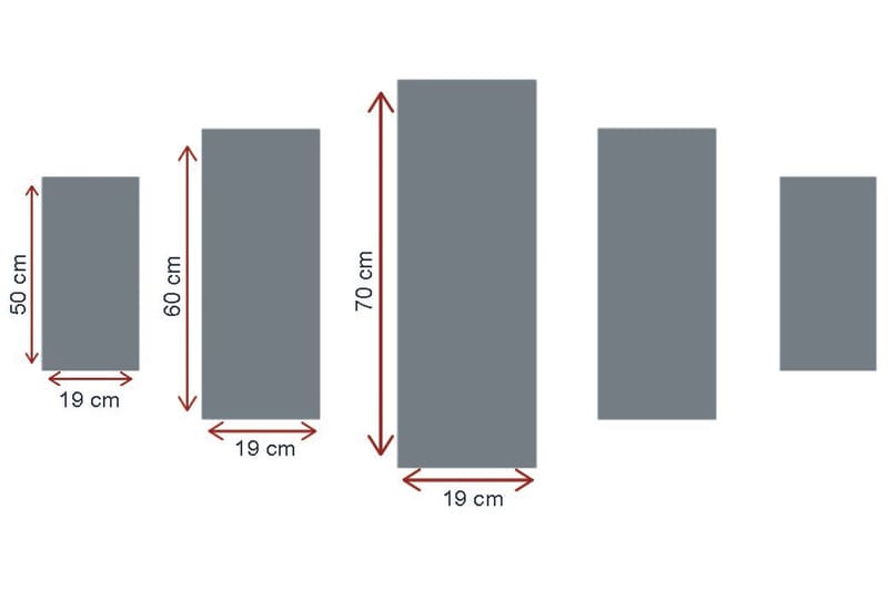Canvastavla Floral 5-pack Flerfärgad - 19x60 cm - Inredning & dekor - Tavlor & konst - Canvastavla