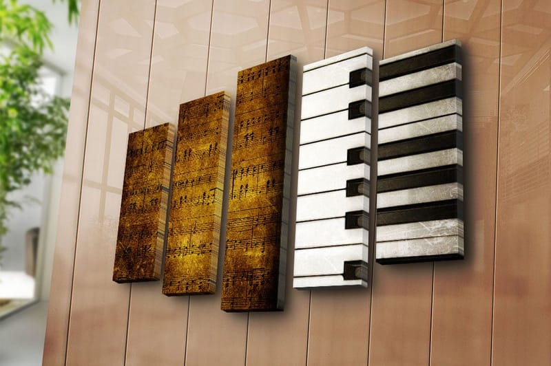 Canvastavla Floral 5-pack Flerfärgad - 19x60 cm - Inredning & dekor - Tavlor & konst - Canvastavla