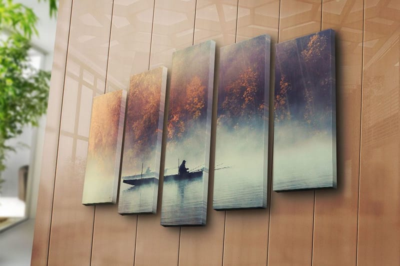 Canvastavla Floral 5-pack Flerfärgad - 19x60 cm - Inredning & dekor - Tavlor & konst - Canvastavla