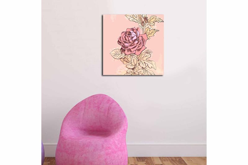 CANVASTAVLA Floral Flerfärgad 45x45 cm - Canvastavla
