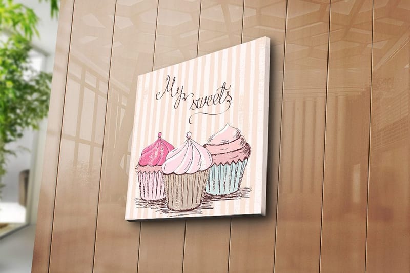 Canvastavla Floral Flerfärgad - 45x45 cm - Inredning & dekor - Tavlor & konst - Canvastavla