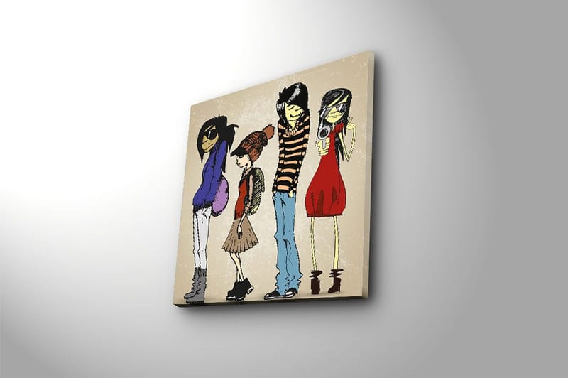 Canvastavla Floral Flerfärgad - 45x45 cm - Inredning & dekor - Tavlor & konst - Canvastavla