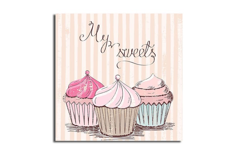 Canvastavla Floral Flerfärgad - 45x45 cm - Inredning & dekor - Tavlor & konst - Canvastavla