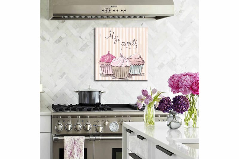 Canvastavla Floral Flerfärgad - 45x45 cm - Inredning & dekor - Tavlor & konst - Canvastavla