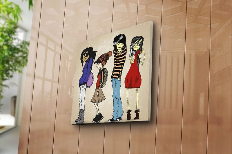 Canvastavla Floral Flerfärgad - 45x45 cm - Inredning & dekor - Tavlor & konst - Canvastavla