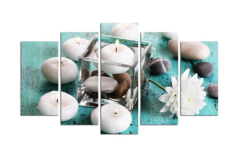 CANVASTAVLA Flowers 5-pack Flerfärgad 20x60 cm - Inredning & dekor - Tavlor & konst - Canvastavla