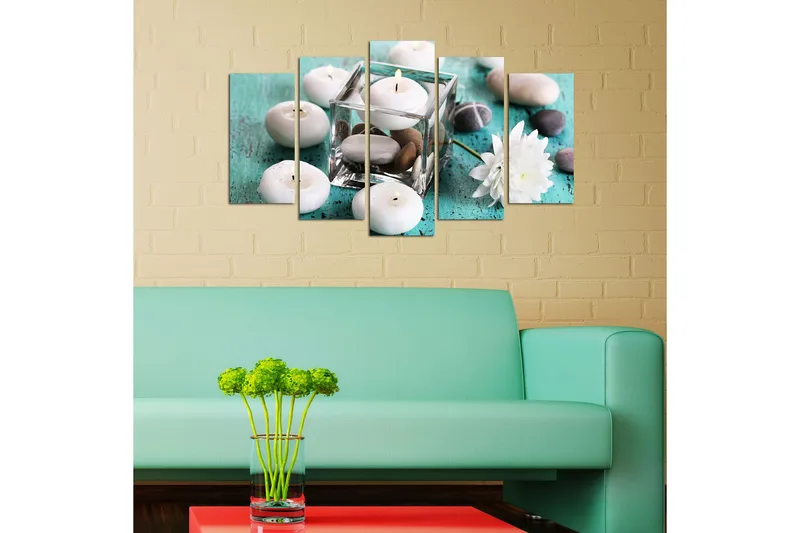 Canvastavla Flowers 5-pack Flerfärgad - 20x60 cm - Inredning & dekor - Tavlor & konst - Canvastavla