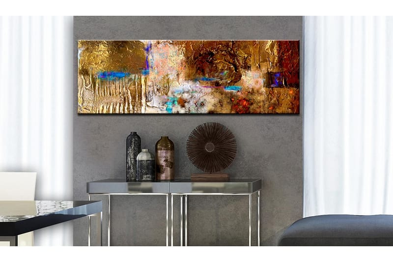 CANVASTAVLA Golden Structure 120x40 cm - Artgeist sp. z o. o. - Inredning & dekor - Tavlor & konst - Canvastavla