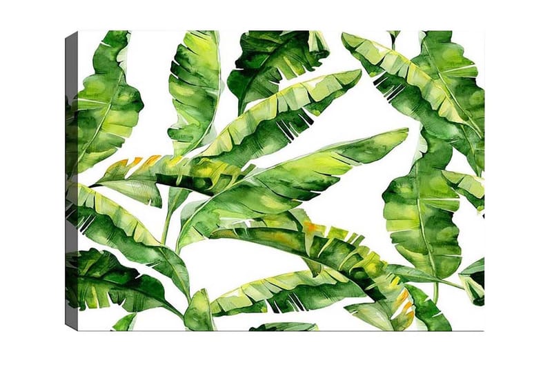Canvastavla - Grönskande bladverk med tropiska växter - Mörkgrön / Ljusgrön / Gulgrön - Inredning & dekor - Tavlor & konst - Canvastavla