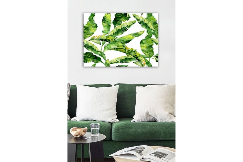 Canvastavla - Grönskande bladverk med tropiska växter - Mörkgrön / Ljusgrön / Gulgrön - Inredning & dekor - Tavlor & konst - Canvastavla