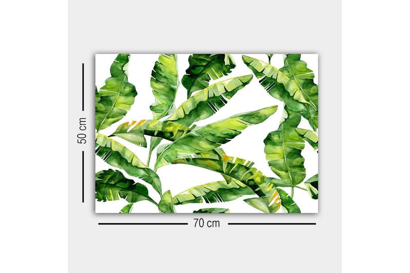 Canvastavla - Grönskande bladverk med tropiska växter - Mörkgrön / Ljusgrön / Gulgrön - Inredning & dekor - Tavlor & konst - Canvastavla