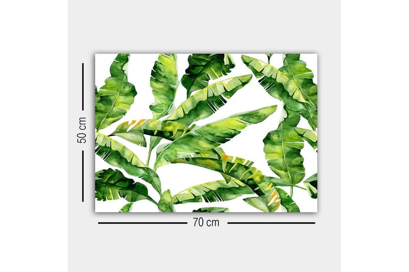 Canvastavla - Grönskande bladverk med tropiska växter - Mörkgrön / Ljusgrön / Gulgrön - Inredning & dekor - Tavlor & konst - Canvastavla