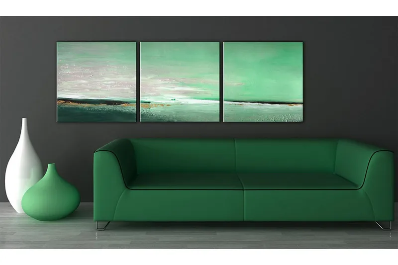 Canvastavla Hav - Grön kust 150x50 cm - Artgeist sp. z o. o. - Inredning & dekor - Tavlor & konst - Canvastavla