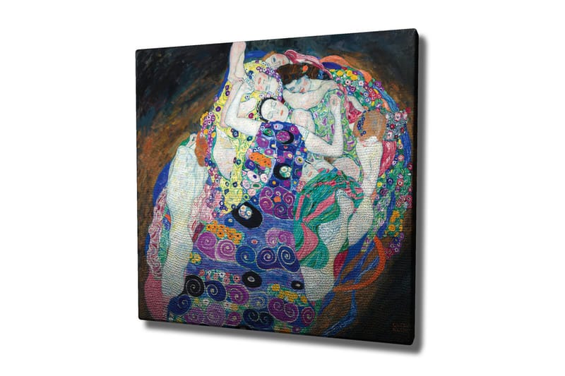 Canvastavla - Intim gemenskap mellan flera kvinnor i en färgglad omfamning, Grön / Lila / Rosa