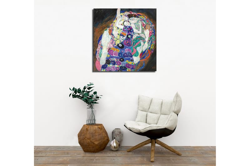 Canvastavla - Intim gemenskap mellan flera kvinnor i en färgglad omfamning - Grön / Lila / Rosa - Inredning & dekor - Tavlor & konst - Canvastavla