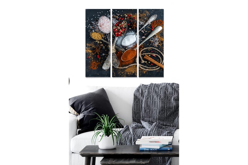 CANVASTAVLA Kitchen 3-pack Flerfärgad 20x50 cm - Inredning & dekor - Tavlor & konst - Canvastavla