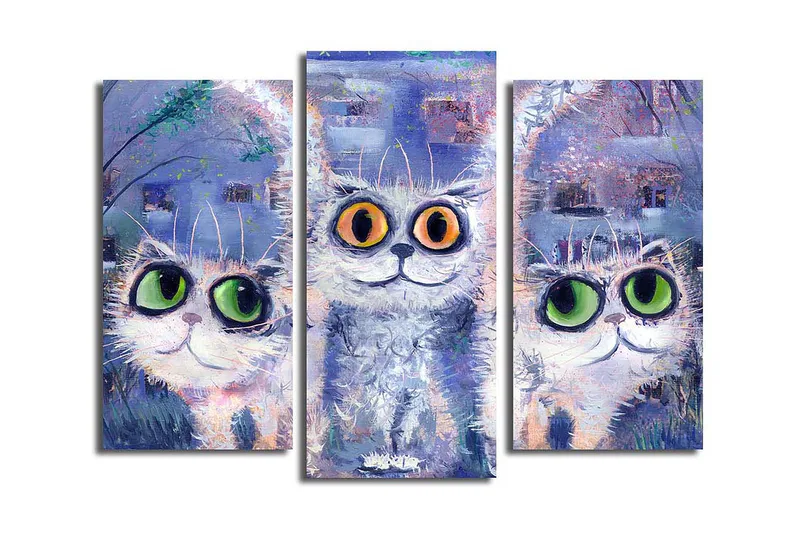 Canvastavla Kitchen 3-pack Flerfärgad, 20x39 cm