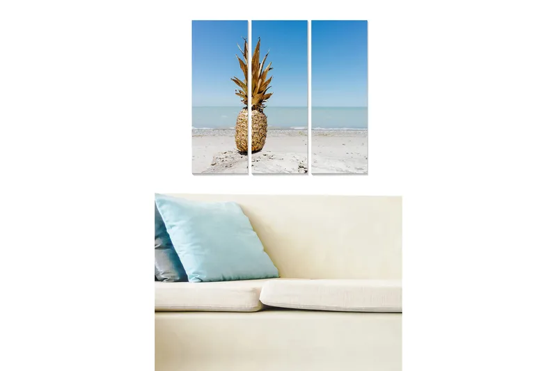 Canvastavla Kitchen 3-pack Flerfärgad, 20x50 cm