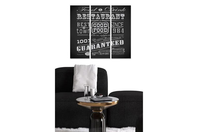 Canvastavla Kitchen 3-pack Flerfärgad, 20x50 cm