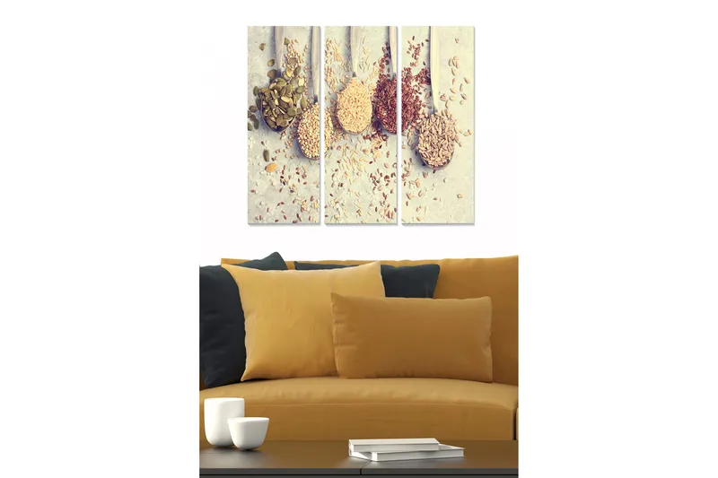 Canvastavla Kitchen 3-pack Flerfärgad, 20x50 cm