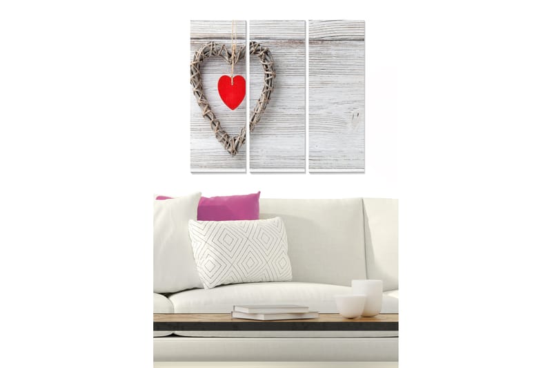 CANVASTAVLA Love 3-pack Flerfärgad 20x50 cm - Inredning & dekor - Tavlor & konst - Canvastavla