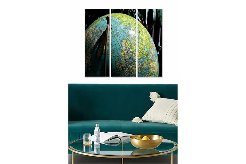 Canvastavla Map 3-pack Flerfärgad, 20x50 cm