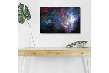 Canvastavla med LED-belysning - Färgrik galax med stjärnor och nebulosor - Blå / Lila / Röd - Inredning & dekor - Tavlor & konst - Canvastavla