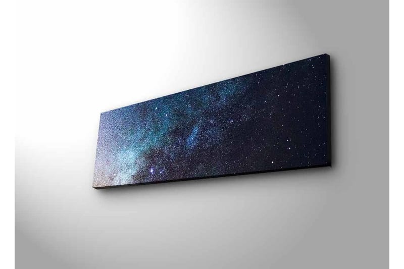 Canvastavla med LED-belysning - Stjärnhimmel med galaxer och stjärnor - Mörkblå / Svart / Ljusblå - Inredning & dekor - Tavlor & konst - Canvastavla