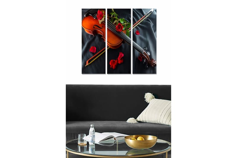 CANVASTAVLA Music 3-pack Flerfärgad 20x50 cm - Inredning & dekor - Tavlor & konst - Canvastavla