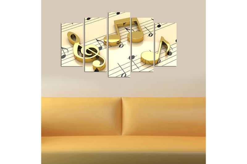 CANVASTAVLA Music 5-pack Flerfärgad 20x60 cm - Canvastavla