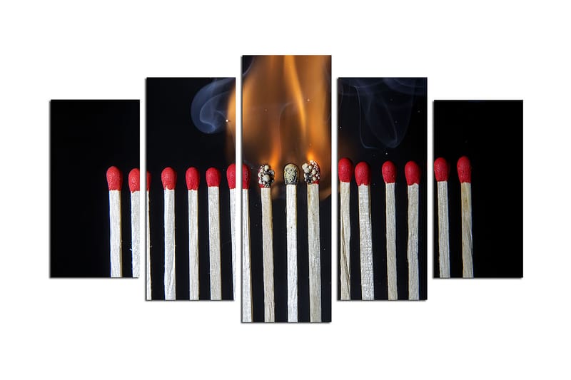 CANVASTAVLA Music 5-pack Flerfärgad 20x60 cm - Inredning & dekor - Tavlor & konst - Canvastavla