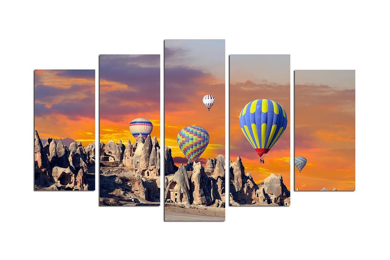 CANVASTAVLA Nature 5-pack Flerfärgad 20x60 cm - Inredning & dekor - Tavlor & konst - Canvastavla