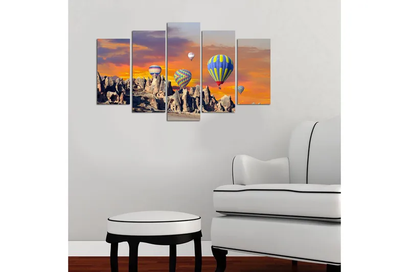 Canvastavla Nature 5-pack Flerfärgad - 20x60 cm - Inredning & dekor - Tavlor & konst - Canvastavla