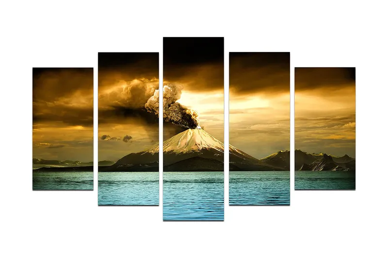 Canvastavla Nature 5-pack Flerfärgad, 20x60 cm