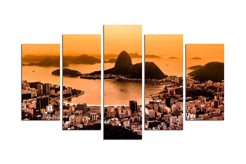 Canvastavla Nature 5-pack Flerfärgad, 20x60 cm