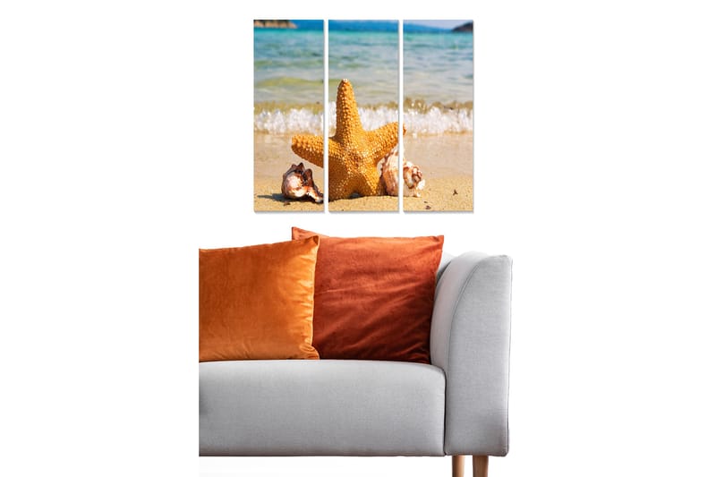 CANVASTAVLA Nautical 3-pack Flerfärgad 20x50 cm - Inredning & dekor - Tavlor & konst - Canvastavla