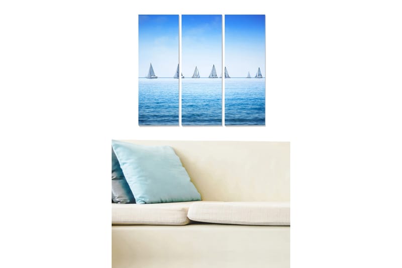 Canvastavla Nautical 3-pack Flerfärgad - 20x50 cm - Inredning & dekor - Tavlor & konst - Canvastavla